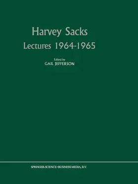 Jefferson |  Harvey Sacks Lectures 1964-1965 | Buch |  Sack Fachmedien
