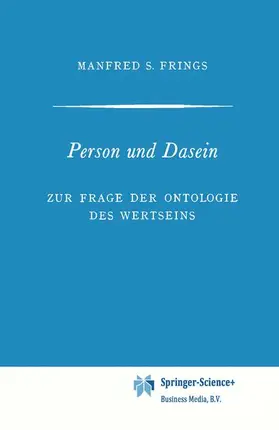 Frings |  Person und Dasein | Buch |  Sack Fachmedien