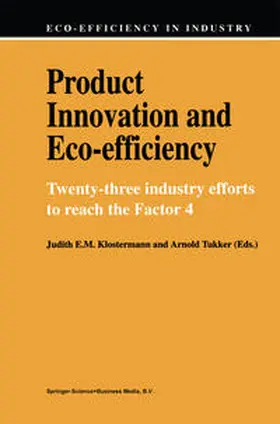 Klostermann / Tukker |  Product Innovation and Eco-Efficiency | eBook | Sack Fachmedien