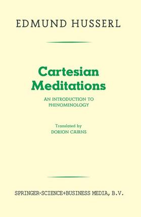 Husserl |  Cartesian Meditations | Buch |  Sack Fachmedien