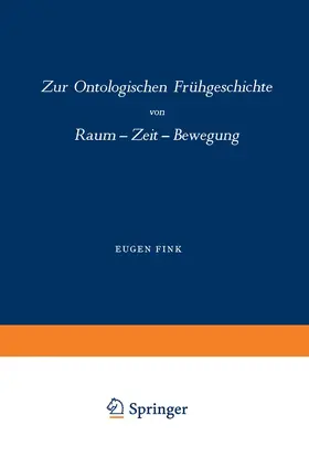 Fink |  Zur Ontologischen Frühgeschichte | Buch |  Sack Fachmedien