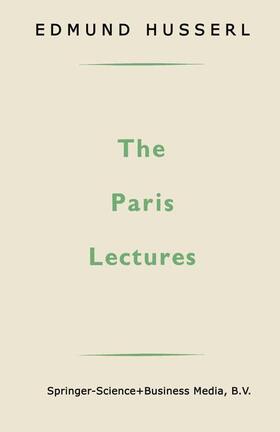 Husserl |  The Paris Lectures | Buch |  Sack Fachmedien