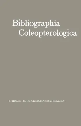Junk |  Bibliographia Coleopterologica | Buch |  Sack Fachmedien
