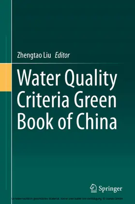 Liu | Water Quality Criteria Green Book of China | E-Book | www.sack.de
