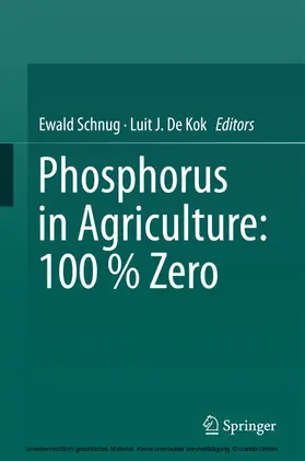 Schnug / De Kok |  Phosphorus in Agriculture: 100 % Zero | eBook | Sack Fachmedien