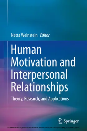 Weinstein | Human Motivation and Interpersonal Relationships | E-Book | www.sack.de
