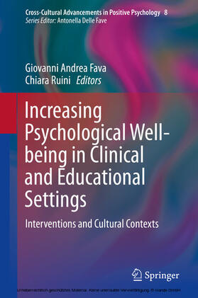Fava / Ruini | Increasing Psychological Well-being in Clinical and Educational Settings | E-Book | sack.de