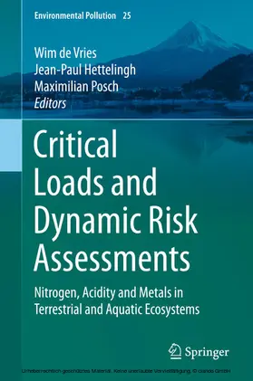 de Vries / Hettelingh / Posch | Critical Loads and Dynamic Risk Assessments | E-Book | sack.de
