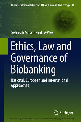 Mascalzoni | Ethics, Law and Governance of Biobanking | E-Book | sack.de
