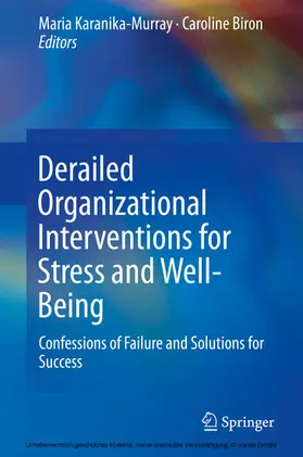 Karanika-Murray / Biron | Derailed Organizational Interventions for Stress and Well-Being | E-Book | www.sack.de