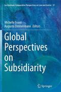Zimmermann / Evans |  Global Perspectives on Subsidiarity | Buch |  Sack Fachmedien