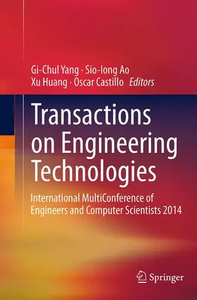 Yang / Castillo / Ao |  Transactions on Engineering Technologies | Buch |  Sack Fachmedien