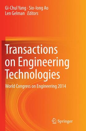 Yang / Gelman / Ao |  Transactions on Engineering Technologies | Buch |  Sack Fachmedien