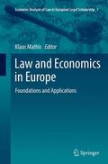 Mathis |  Law and Economics in Europe | Buch |  Sack Fachmedien