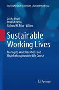 Vuori / Price / Blonk |  Sustainable Working Lives | Buch |  Sack Fachmedien