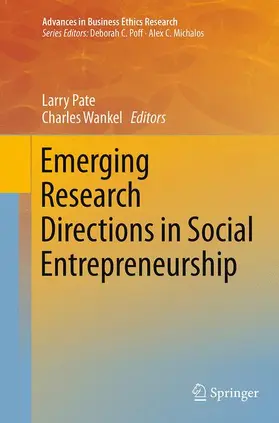 Wankel / Pate |  Emerging Research Directions in Social Entrepreneurship | Buch |  Sack Fachmedien