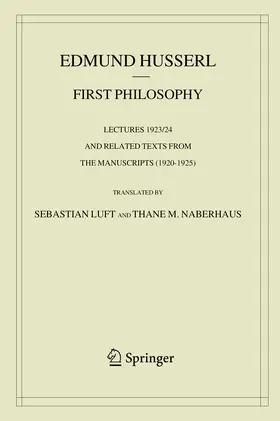 Husserl / Luft / Naberhaus | First Philosophy | E-Book | www.sack.de