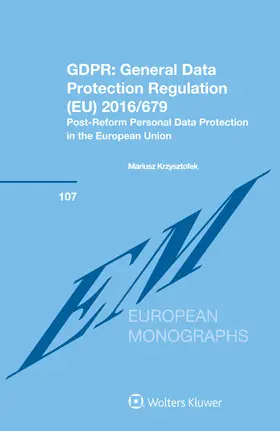 Krzysztofek | GDPR: General Data Protection Regulation (EU) 2016/679 | Buch | 978-94-035-0594-7 | www.sack.de