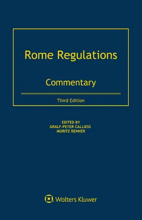 Calliess / Renner | Rome Regulations | Buch | 978-94-035-0911-2 | sack.de