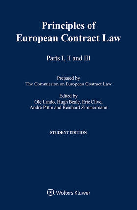 Lando / Beale / Prüm | The Principles of European Contract Law, Parts I - III Student Edition | Buch | 978-94-035-1275-4 | sack.de