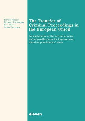 Verrest / Lindemann / Mevis | Verrest, P: Transfer of Criminal Proceedings in the European | Buch | 978-94-6236-314-4 | sack.de