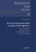 Berlee |  ACCESS PERSONAL DATA PUBLIC LAND REG PB | Buch |  Sack Fachmedien