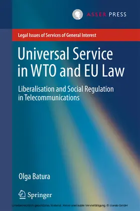 Batura |  Universal Service in WTO and EU law | eBook | Sack Fachmedien