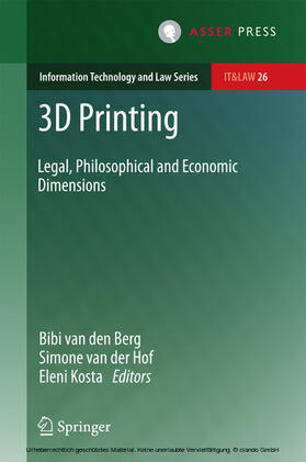 van den Berg / van der Hof / Kosta |  3D Printing | eBook | Sack Fachmedien