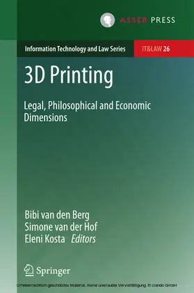 van den Berg / van der Hof / Kosta | 3D Printing | E-Book | www.sack.de