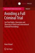 Vriend |  Avoiding a Full Criminal Trial | Buch |  Sack Fachmedien
