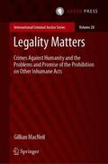 MacNeil |  Legality Matters | Buch |  Sack Fachmedien
