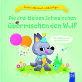 Harman |  Geschichtenbuch mit Spielfigur -Die drei kleinen Schweinchen überraschen den Wolf | Buch |  Sack Fachmedien