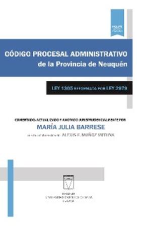 Barrese |  Código procesal administrativo de la provincia de Neuquén | eBook | Sack Fachmedien