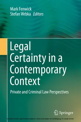 Fenwick / Wrbka | Legal Certainty in a Contemporary Context | E-Book | www.sack.de
