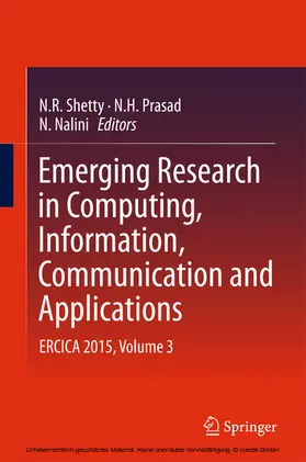 Shetty / Prasad / Nalini | Emerging Research in Computing, Information, Communication and Applications | E-Book | www.sack.de