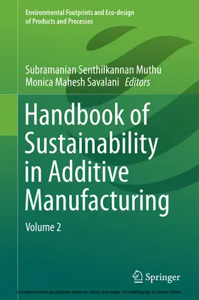 Muthu / Savalani | Handbook of Sustainability in Additive Manufacturing | E-Book | sack.de