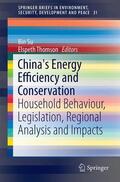 Thomson / Su |  China's Energy Efficiency and Conservation | Buch |  Sack Fachmedien
