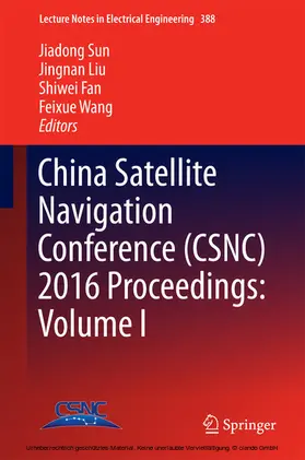 Sun / Liu / Fan | China Satellite Navigation Conference (CSNC) 2016 Proceedings: Volume I | E-Book | sack.de