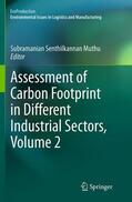 Muthu |  Assessment of Carbon Footprint in Different Industrial Sectors, Volume 2 | Buch |  Sack Fachmedien