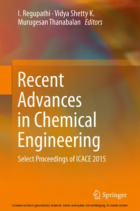Regupathi / Shetty K / Thanabalan | Recent Advances in Chemical Engineering | E-Book | www.sack.de