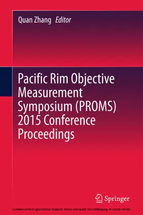 Zhang |  Pacific Rim Objective Measurement Symposium (PROMS) 2015 Conference Proceedings | eBook | Sack Fachmedien