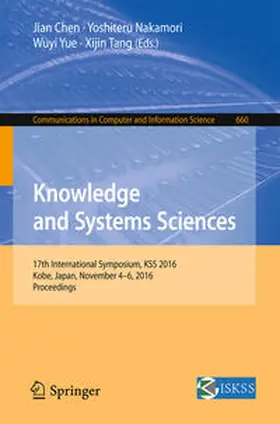 Chen / Nakamori / Yue |  Knowledge and Systems Sciences | eBook | Sack Fachmedien