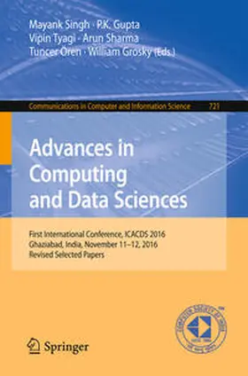 Singh / Gupta / Tyagi |  Advances in Computing and Data Sciences | eBook | Sack Fachmedien