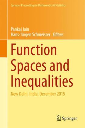 Schmeisser / Jain |  Function Spaces and Inequalities | Buch |  Sack Fachmedien