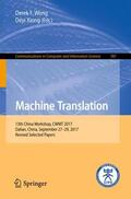 Wong / Xiong |  Machine Translation | Buch |  Sack Fachmedien
