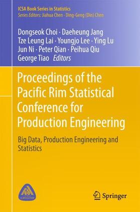 Choi / Jang / Lai |  Proceedings of the Pacific Rim Statistical Conference for Production Engineering | Buch |  Sack Fachmedien