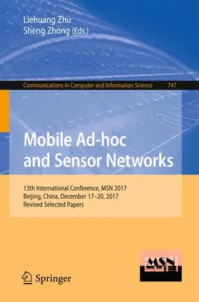 Zhong / Zhu |  Mobile Ad-hoc and Sensor Networks | Buch |  Sack Fachmedien