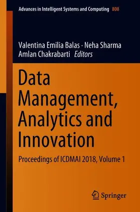 Balas / Chakrabarti / Sharma |  Data Management, Analytics and Innovation | Buch |  Sack Fachmedien