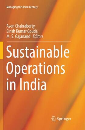 Chakraborty / Gajanand / Kumar Gouda |  Sustainable Operations in India | Buch |  Sack Fachmedien