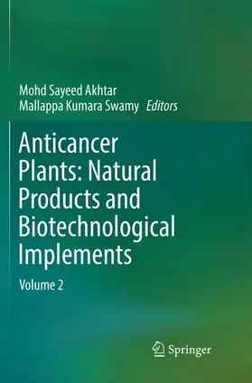 Akhtar / Swamy |  Anticancer Plants: Natural Products and Biotechnological Implements | Buch |  Sack Fachmedien